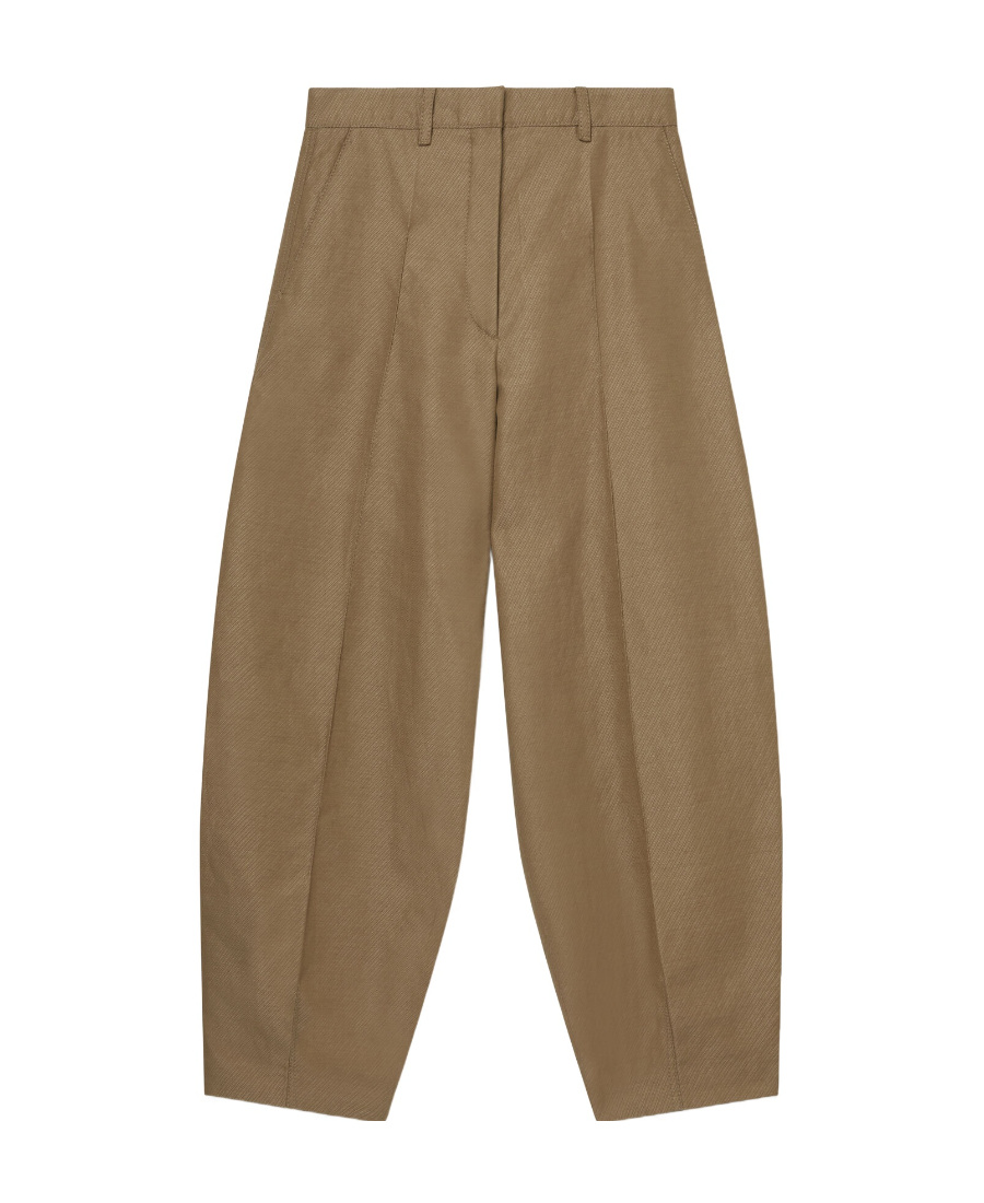 Stella Mccartney Wide-leg Chino Trousers In Brown