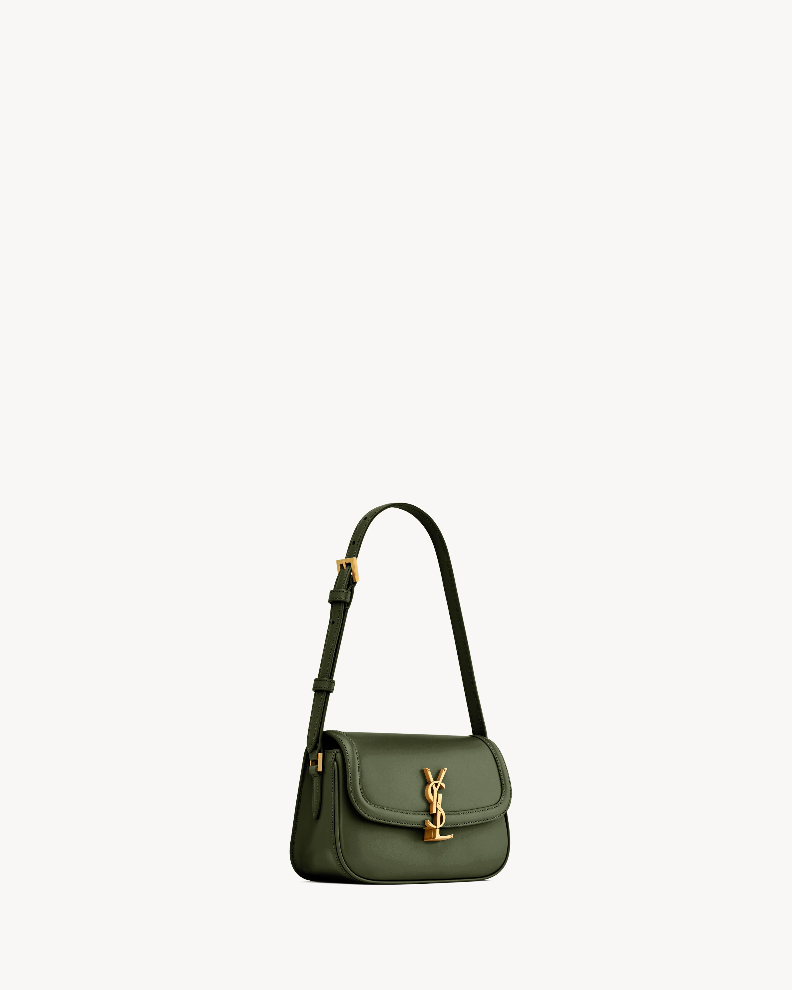 Saint Laurent Mini Solferino Shoulder Bag In Green