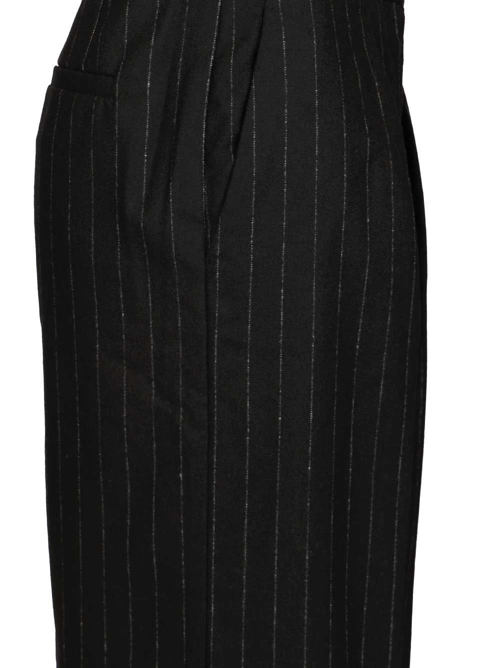 Forte Forte Pinstripe Casual Pants In Black