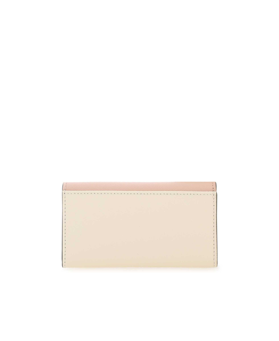 Marni Two-tone Leather Keyholder In Nude