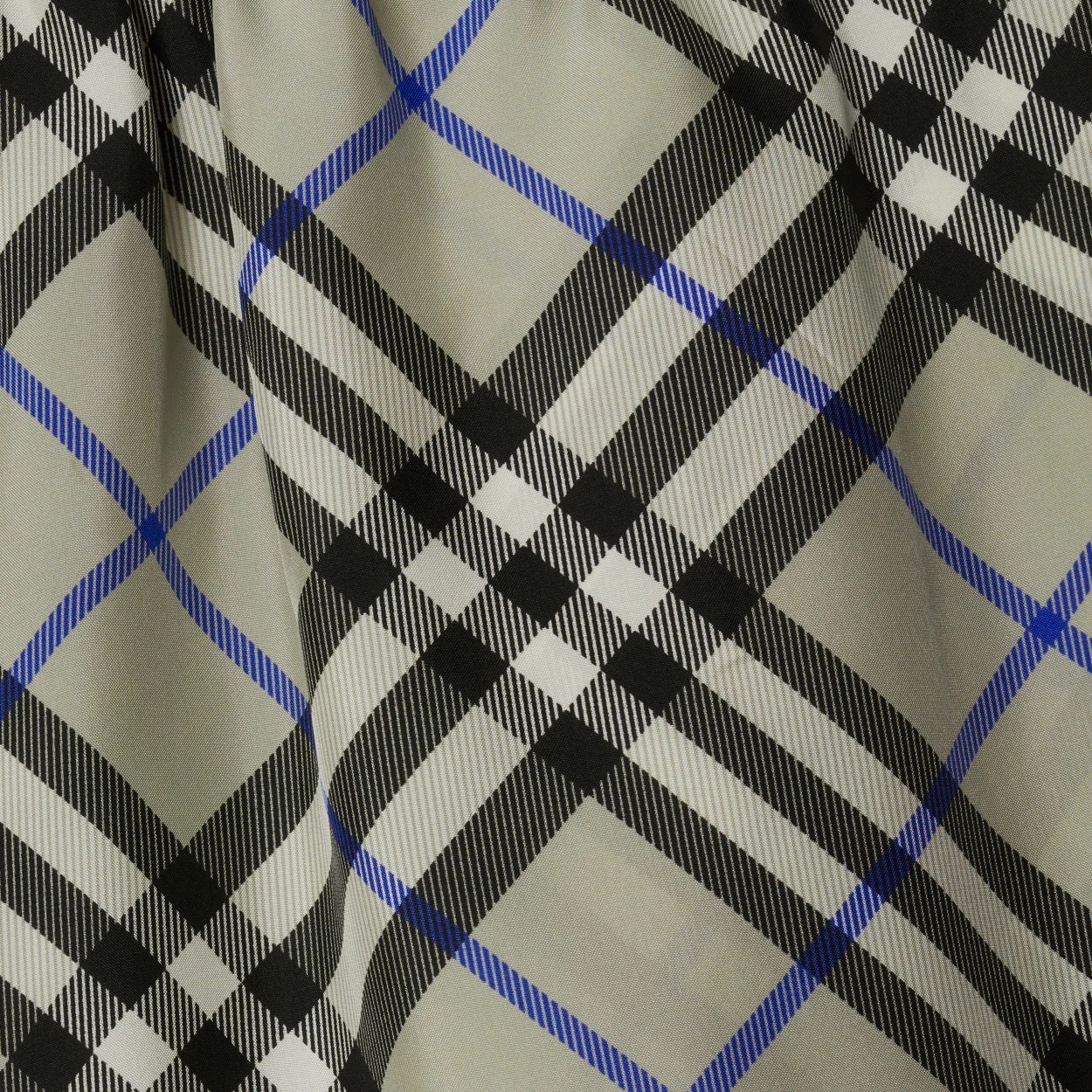 Burberry Nova Check Silk Shorts In Black