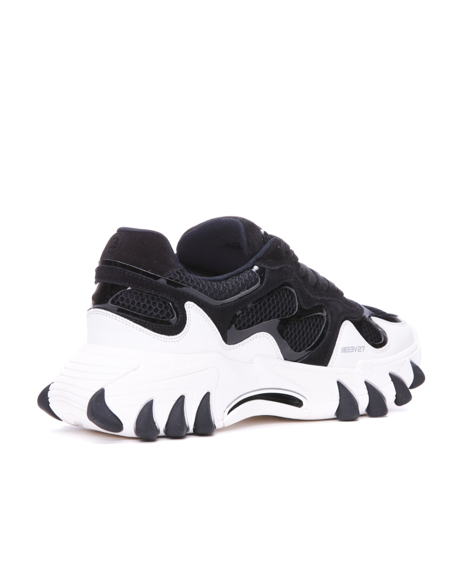 Shop Balmain B-east Trainers In Leather, Suede And Mesh In Black