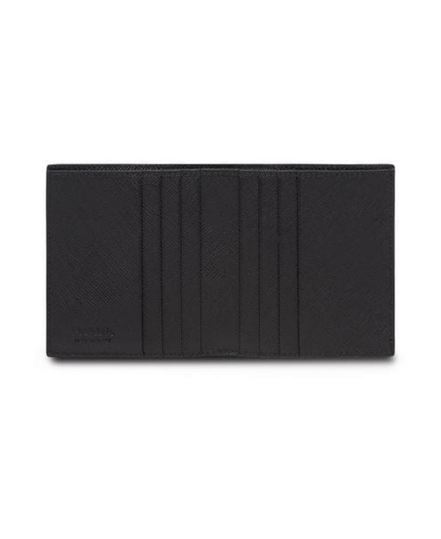 Prada Saffiano Leather Wallet In Black