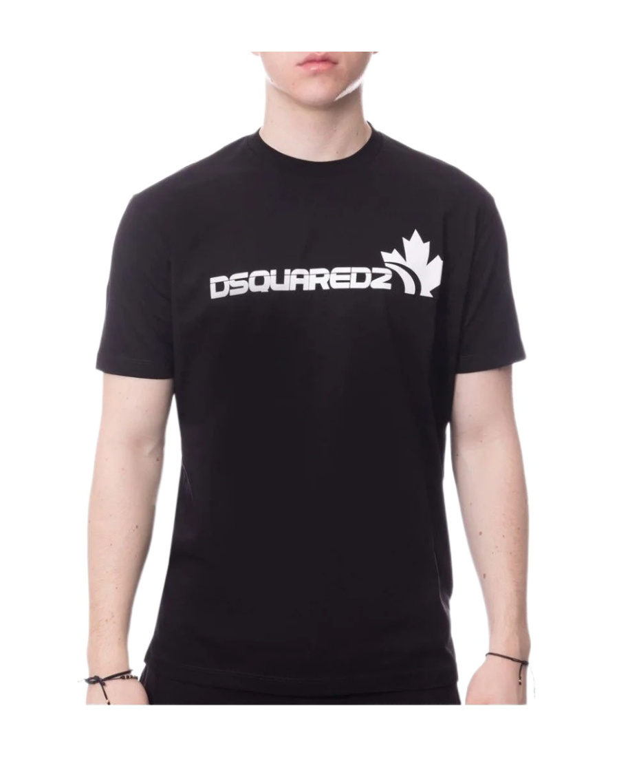 Dsquared2 Maple Logo-print T-shirt In Black