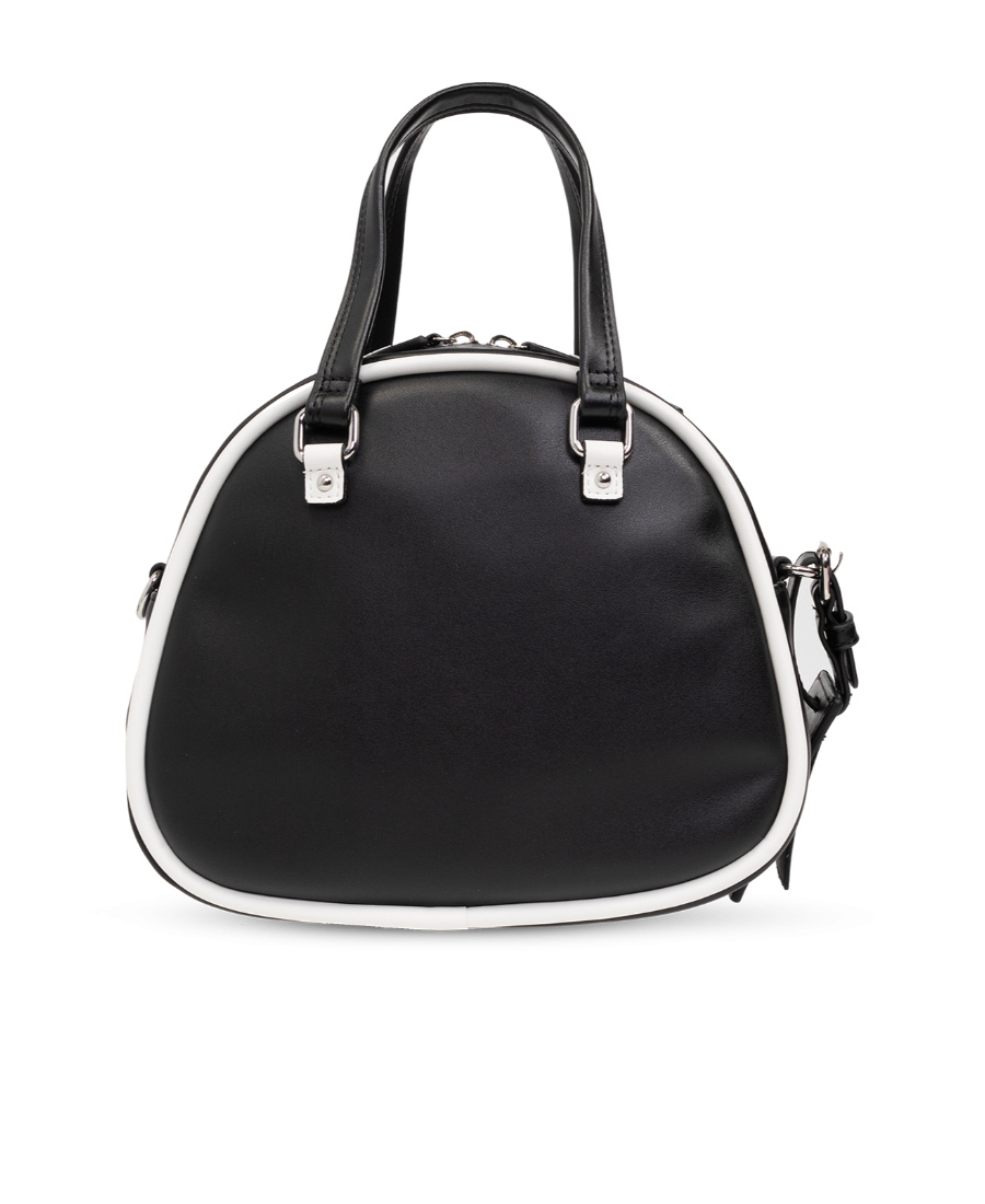 Versace Jeans Raised-logo Tote Bag In Black