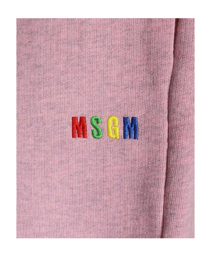 Msgm Logo Shorts In Pink