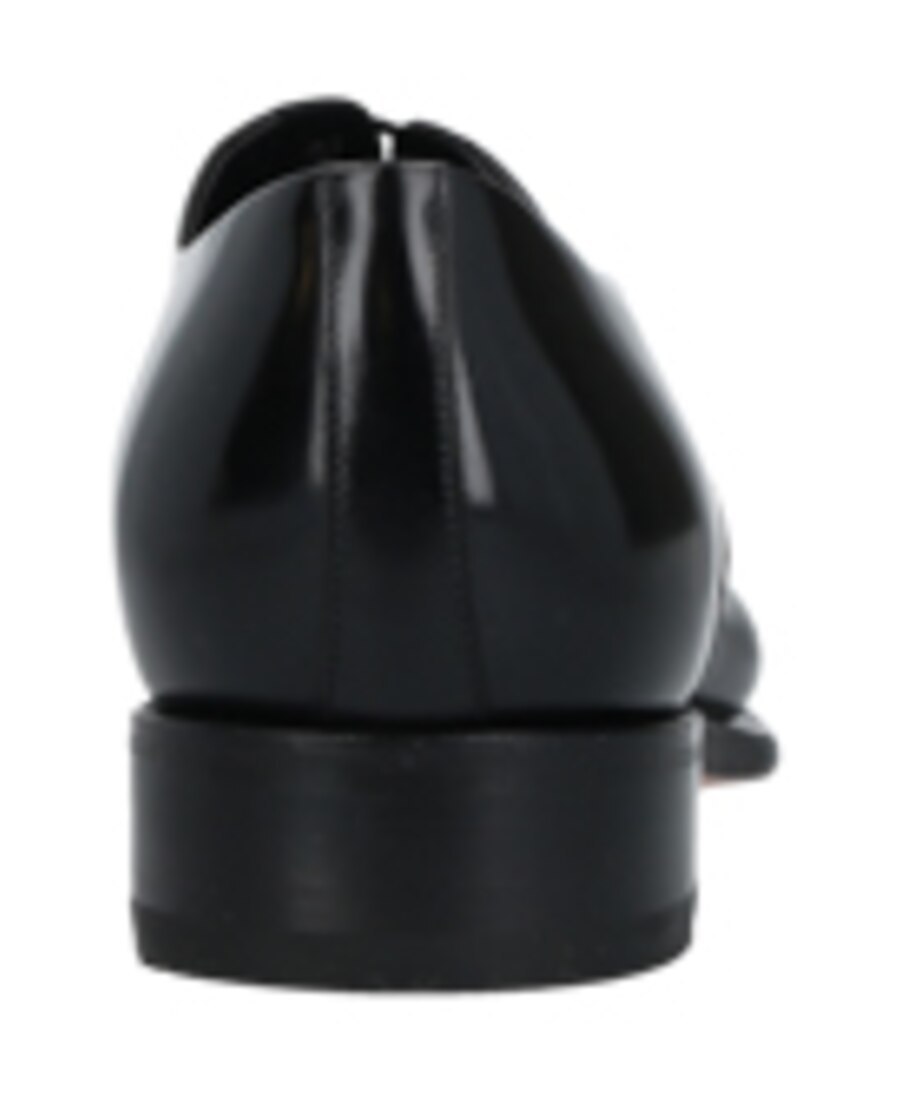 Santoni Round Toe Slip-on Oxford Shoes In Black