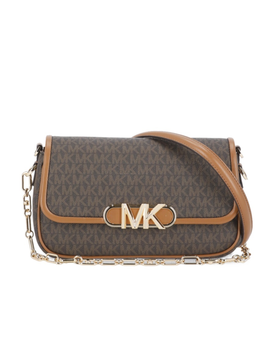 Michael Michael Kors Monogram-pattern Logo-plaque Bag In Black