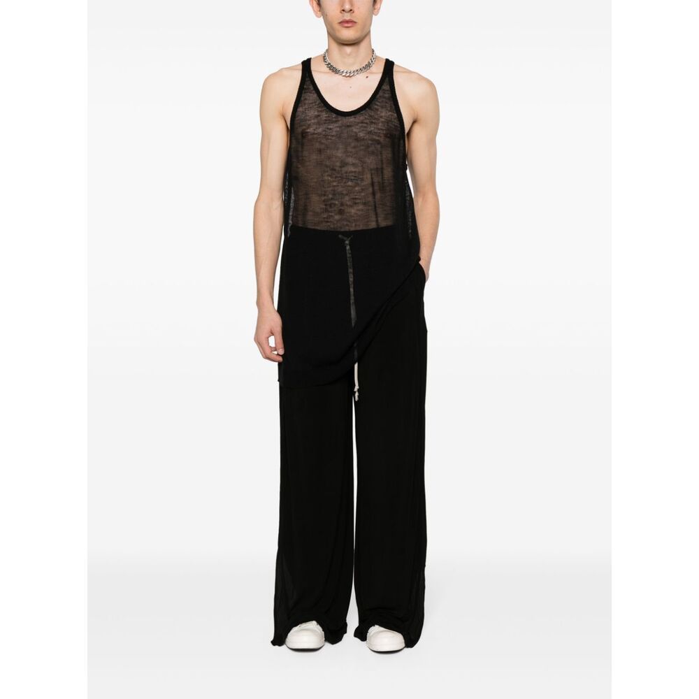 Rick Owens Organic Cotton Track Pants - Men's - Organic Cotton/elastane In Black