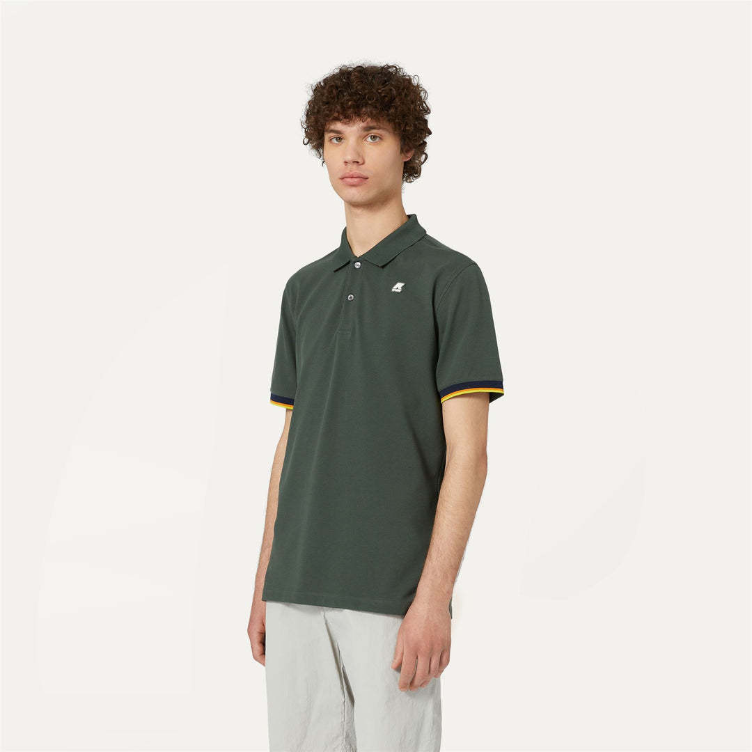 K-way Short-sleeved Polo Shirt In Black
