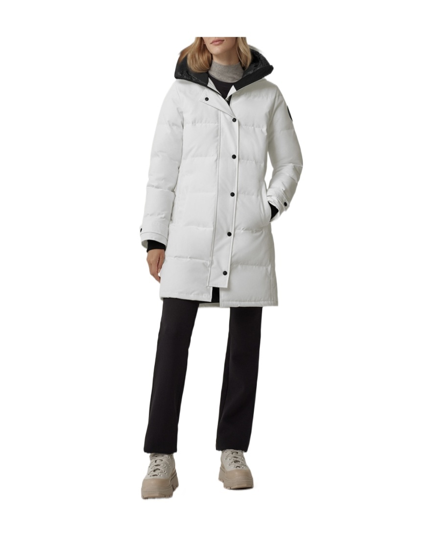 Shop Canada Goose Shelburne Padded Parka Jacket In White