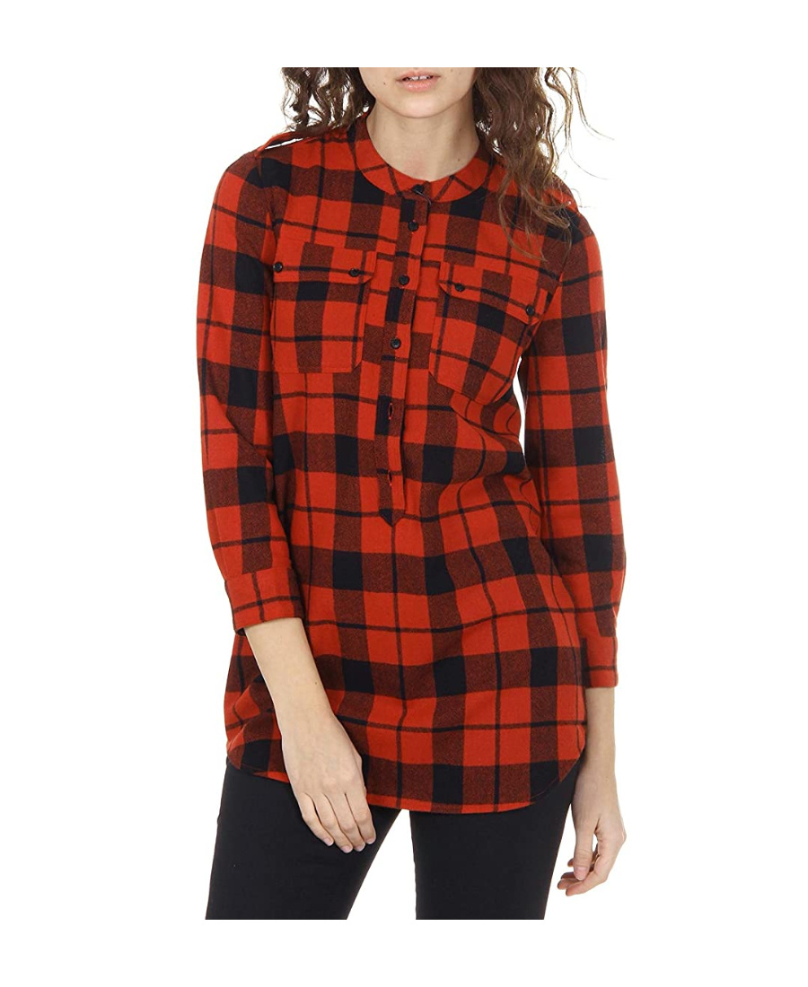 Burberry Checkered Casual Blouse In Brown