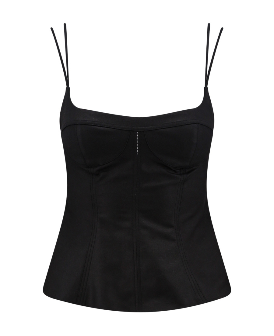 Shop Stella Mccartney Peplum Top In Black