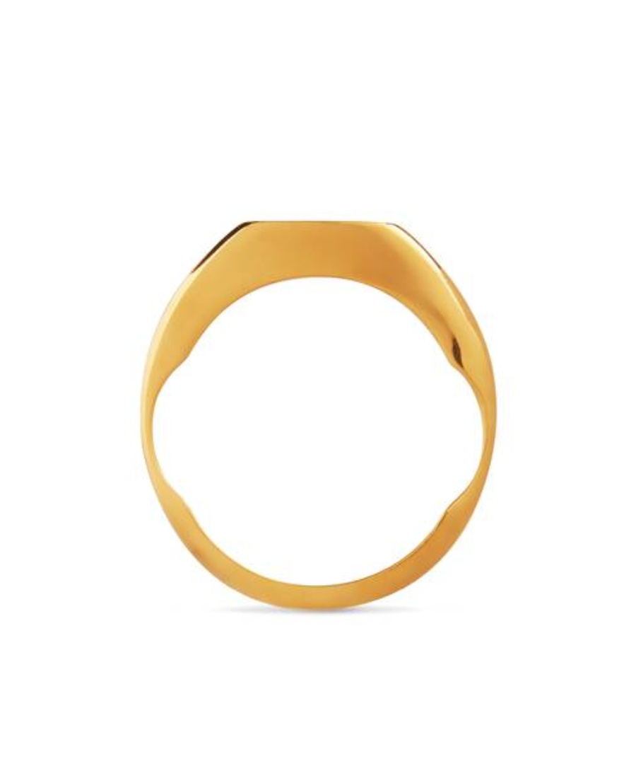Balenciaga Asymmetric-design Polished-finish Ear Cuff In Yellow