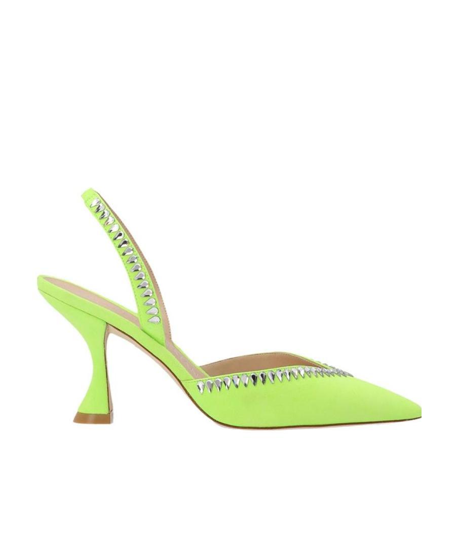 Stuart Weitzman Gemcut Xcurve 85mm Slingback Pumps In Green