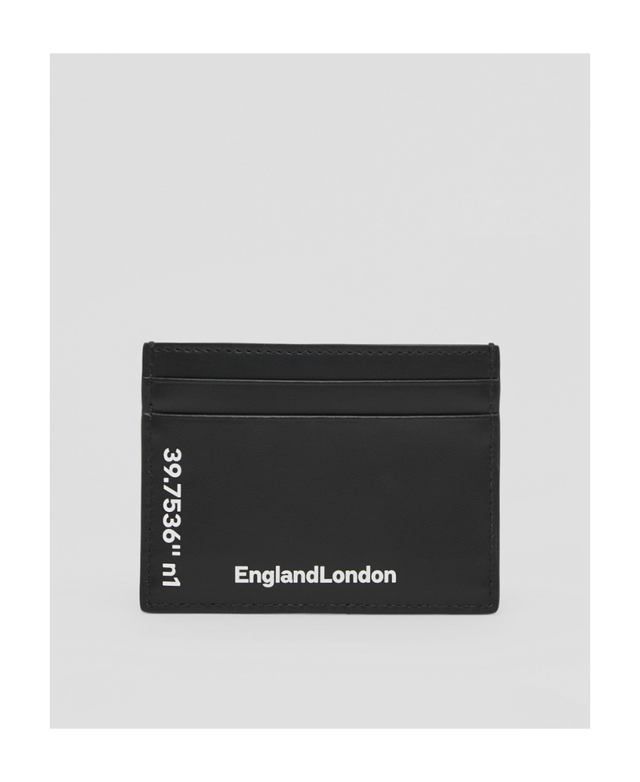 Burberry Coordinates-print Leather Card Case In Black