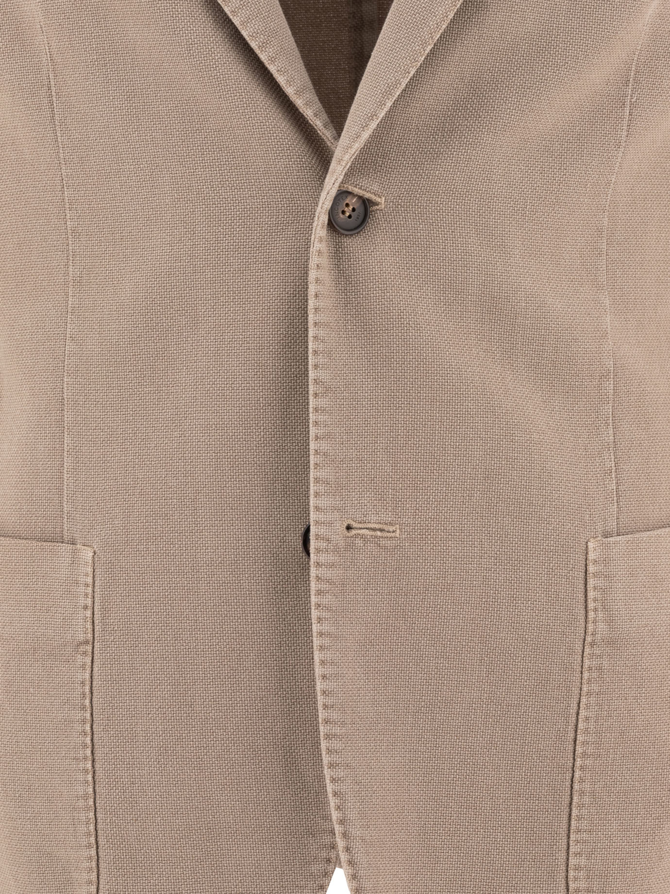Incotex Long-sleeved Suit Coat In Nude
