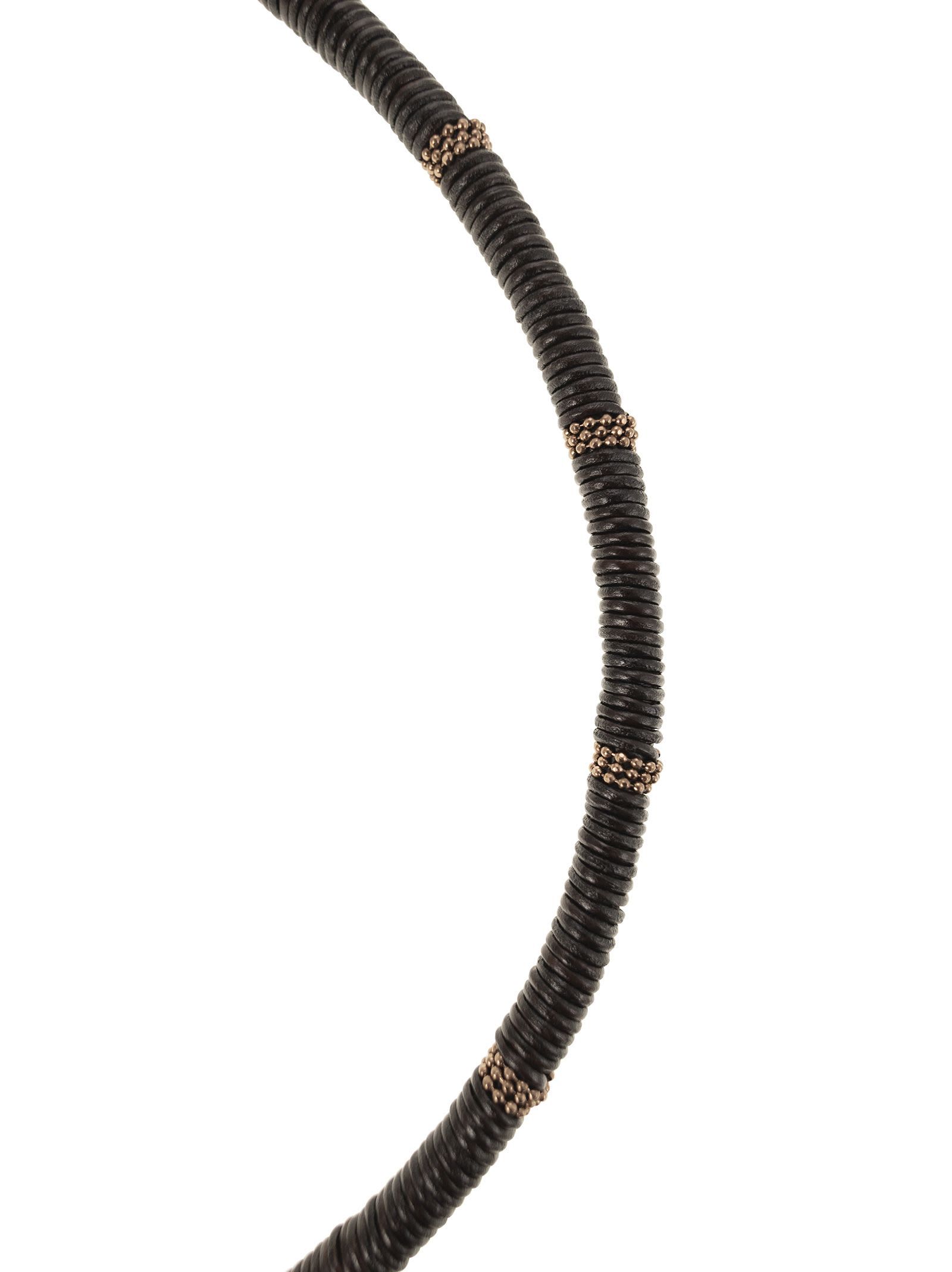 Brunello Cucinelli Tubular Structure Neck Chain In Black