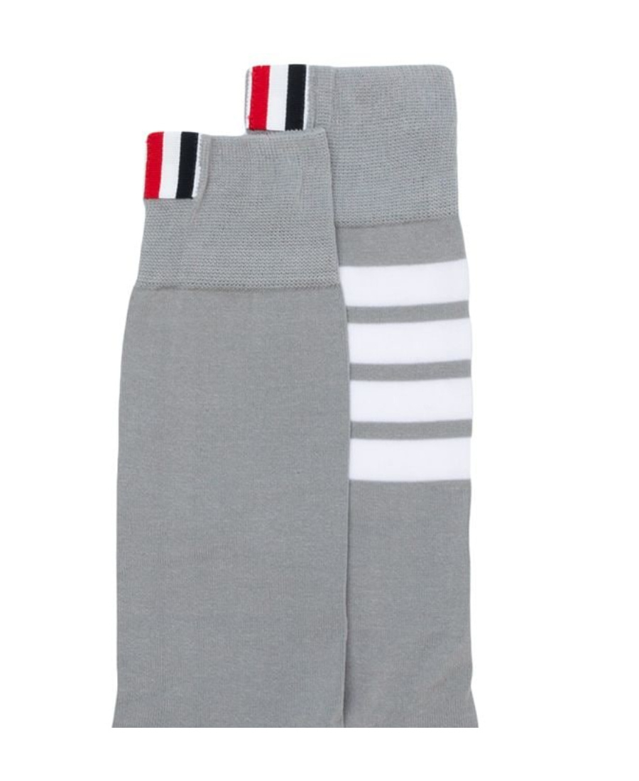 Shop Thom Browne 4-bar Mid-calf Socks In Black