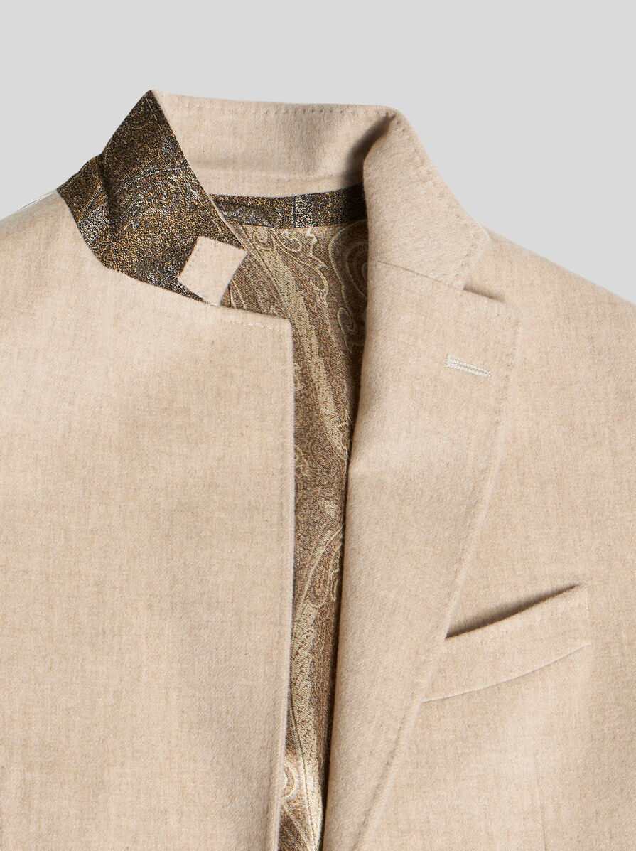 Etro Men's Jacket Roma Sport W/stitching In Nude