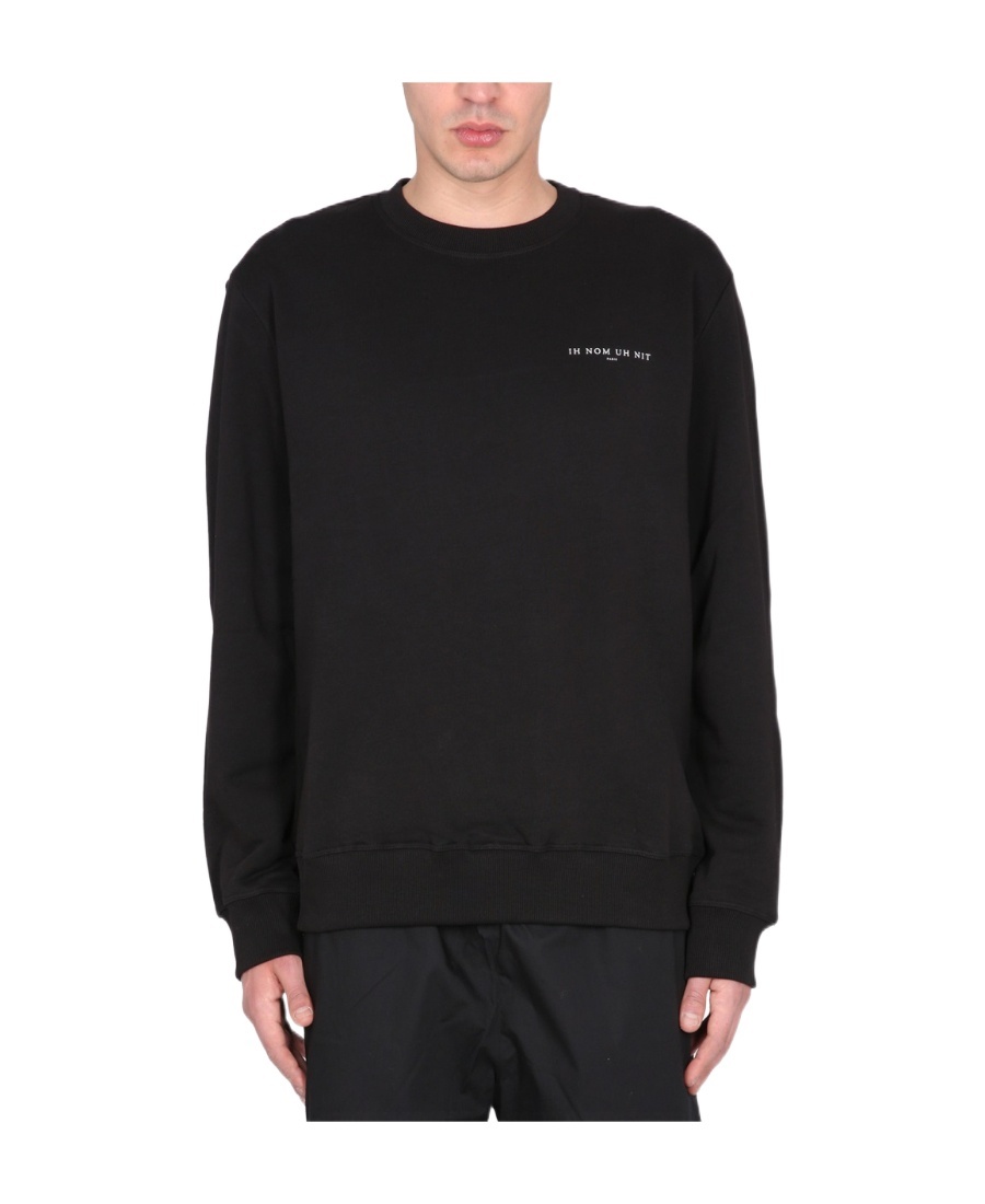 Ih Nom Uh Nit Graphic-print Crew Neck Sweatshirt In Black