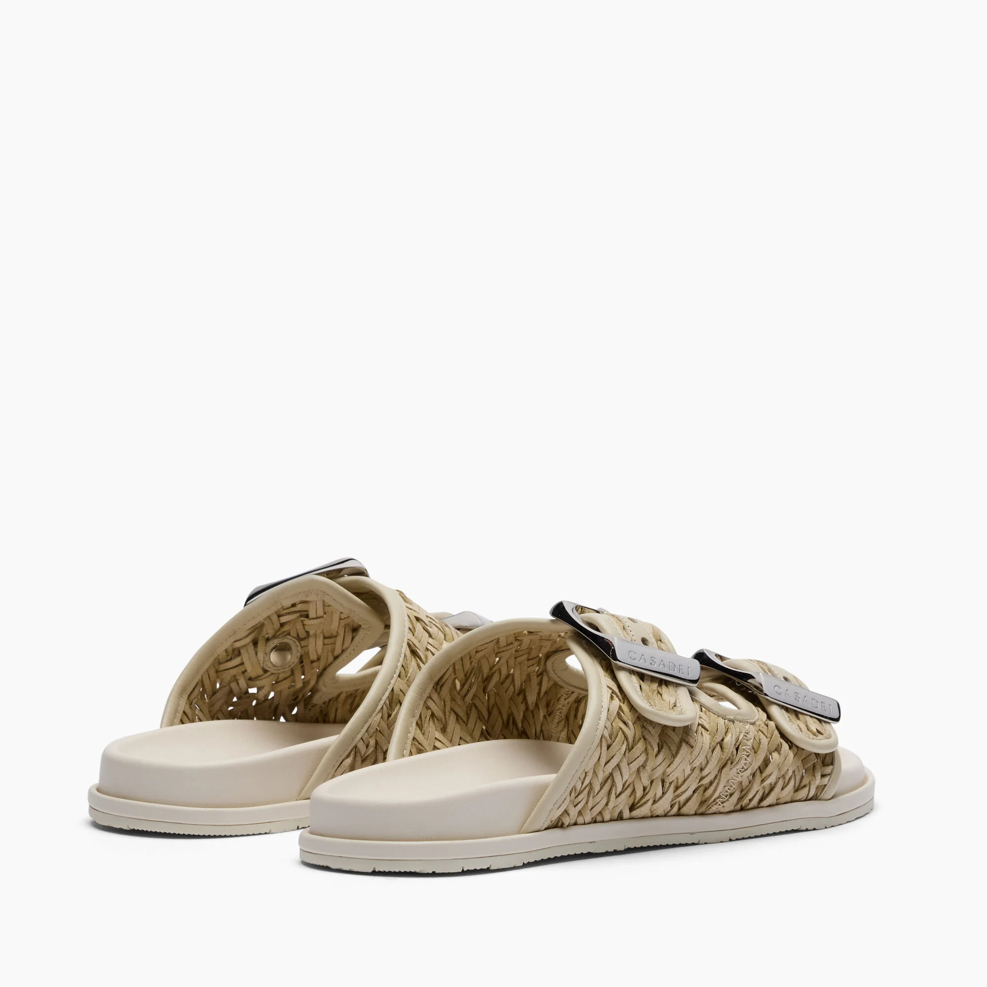 Casadei Birky Braided Sandals In Neutral