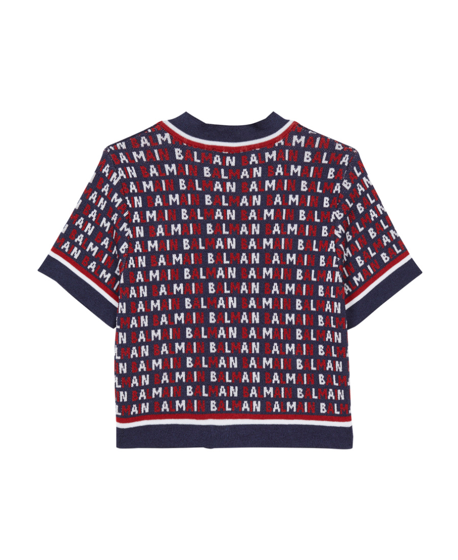 Balmain Sweater Kids Kids Color Blue In Black