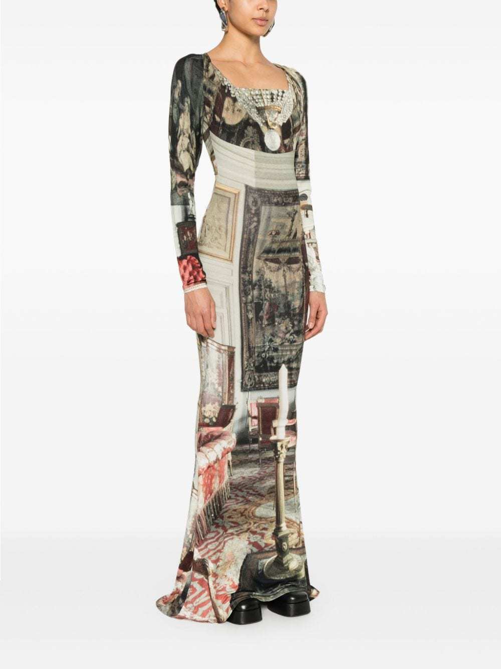 Vivienne Westwood Saloon Maxi Dress In Nude