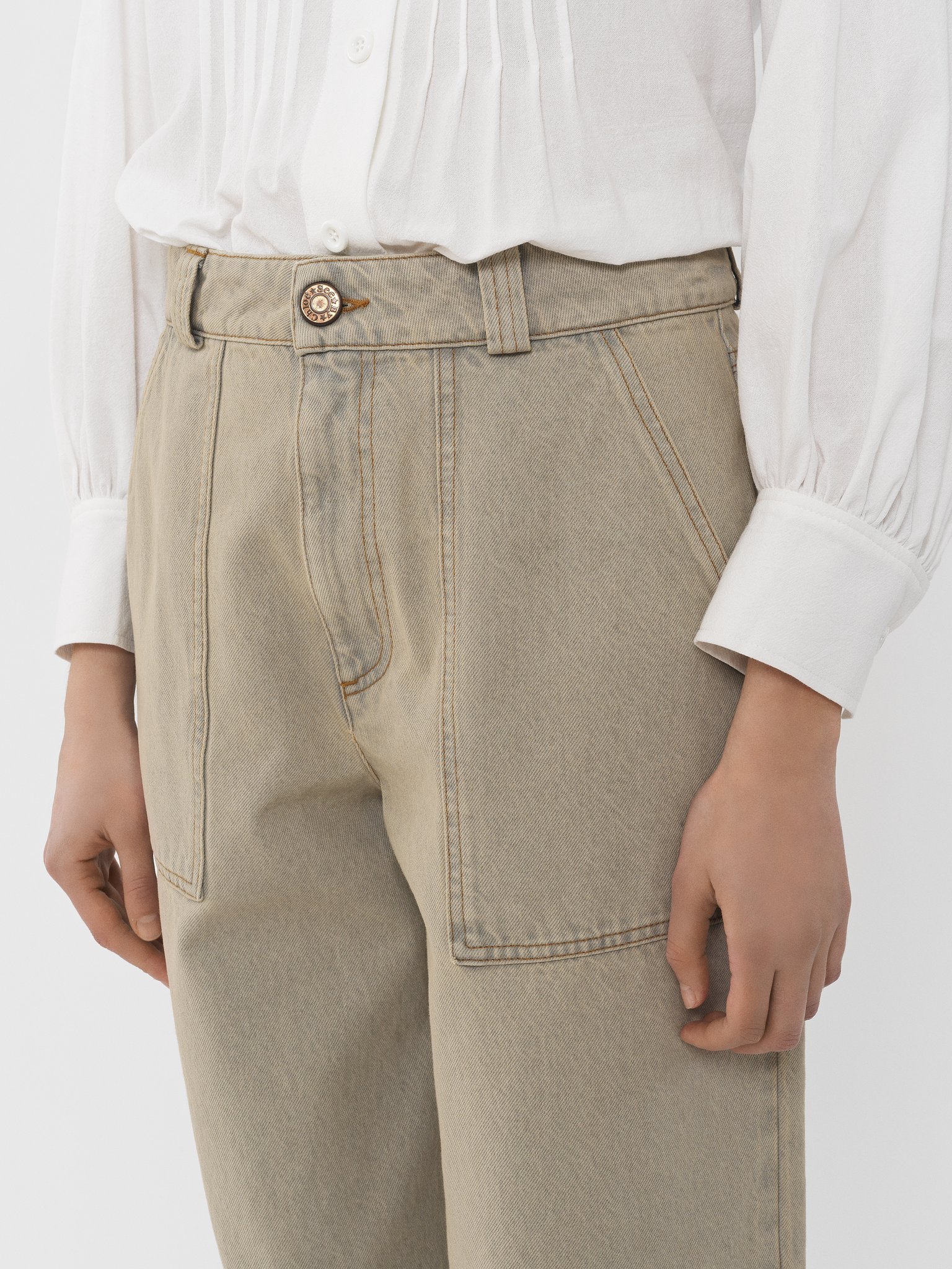 See By Chloé Straight Jeans In Nude