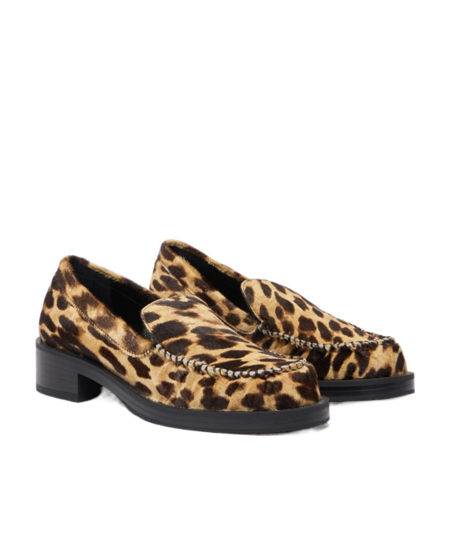 Stuart Weitzman Palmer Bold Loafer Womens Calf Hair S Loafers In Animal Print