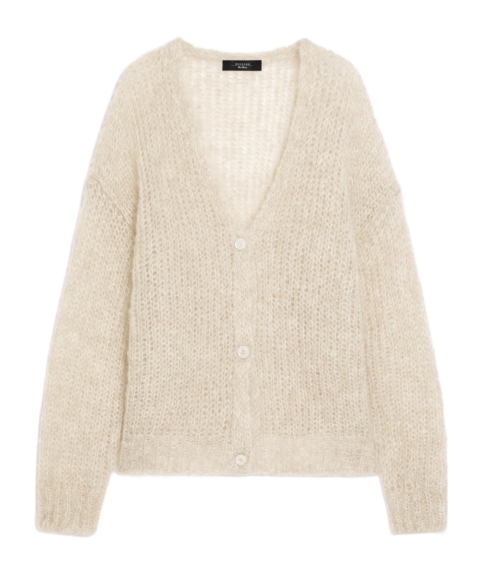 Weekend Max Mara Mohair Cardigan In Nude