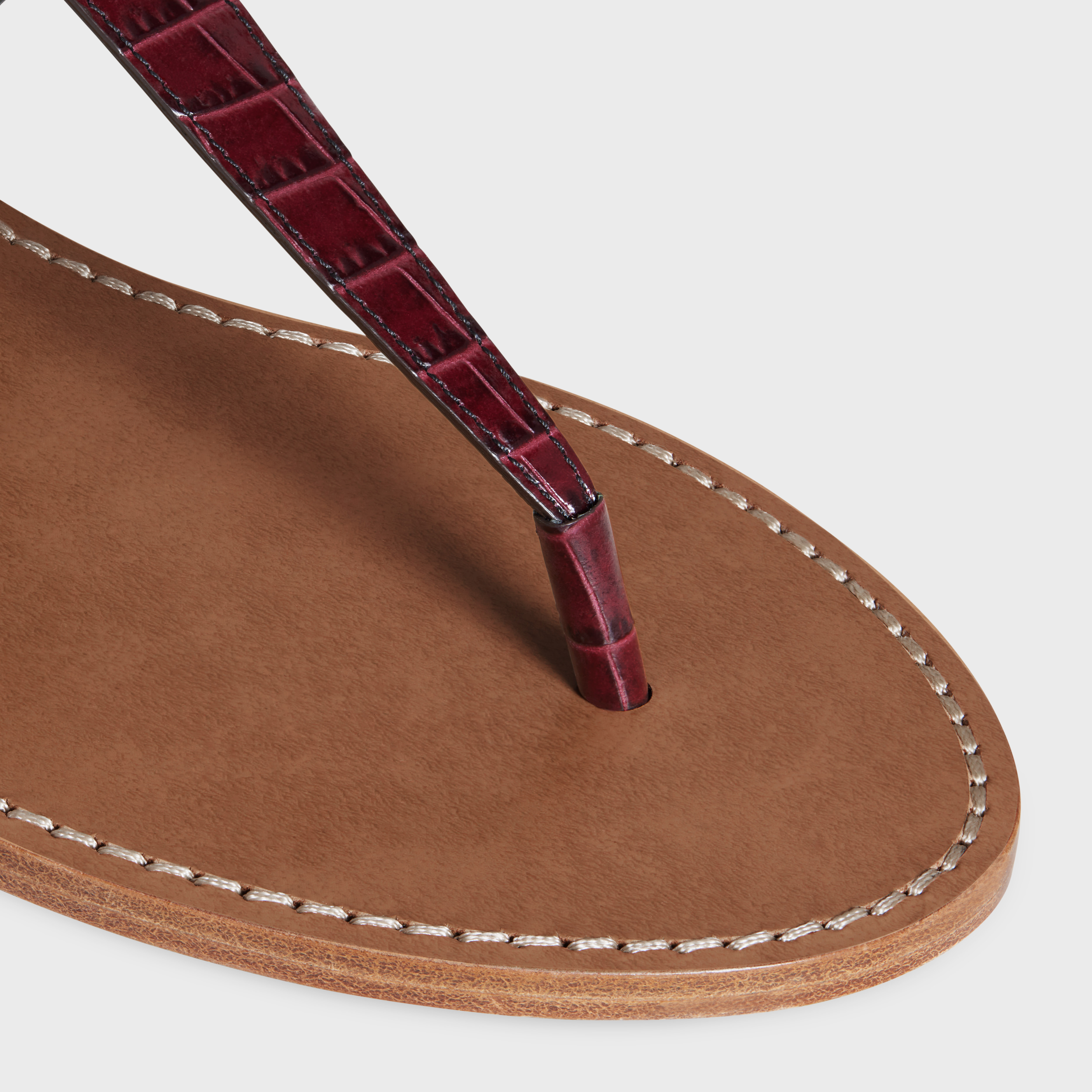 Celine Triomphe Flat-soled Sandals In Brown