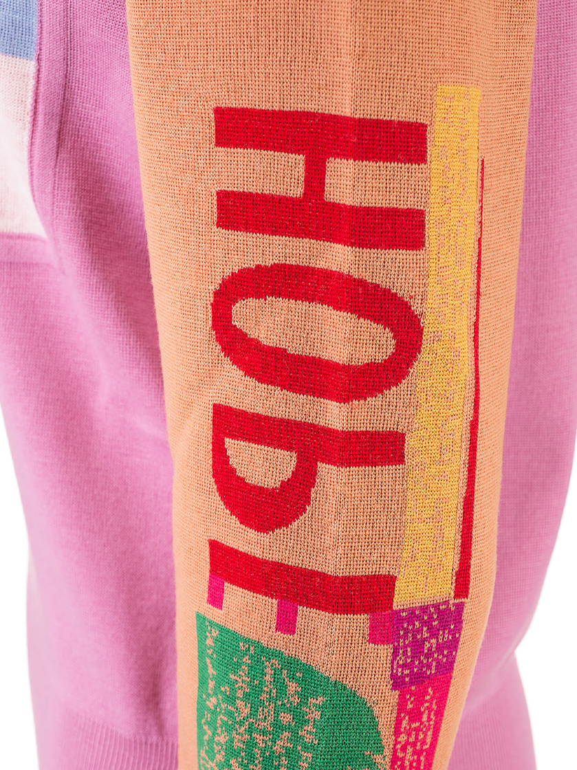Chloé Intarsia-knit Colour-block Jumper In Pink