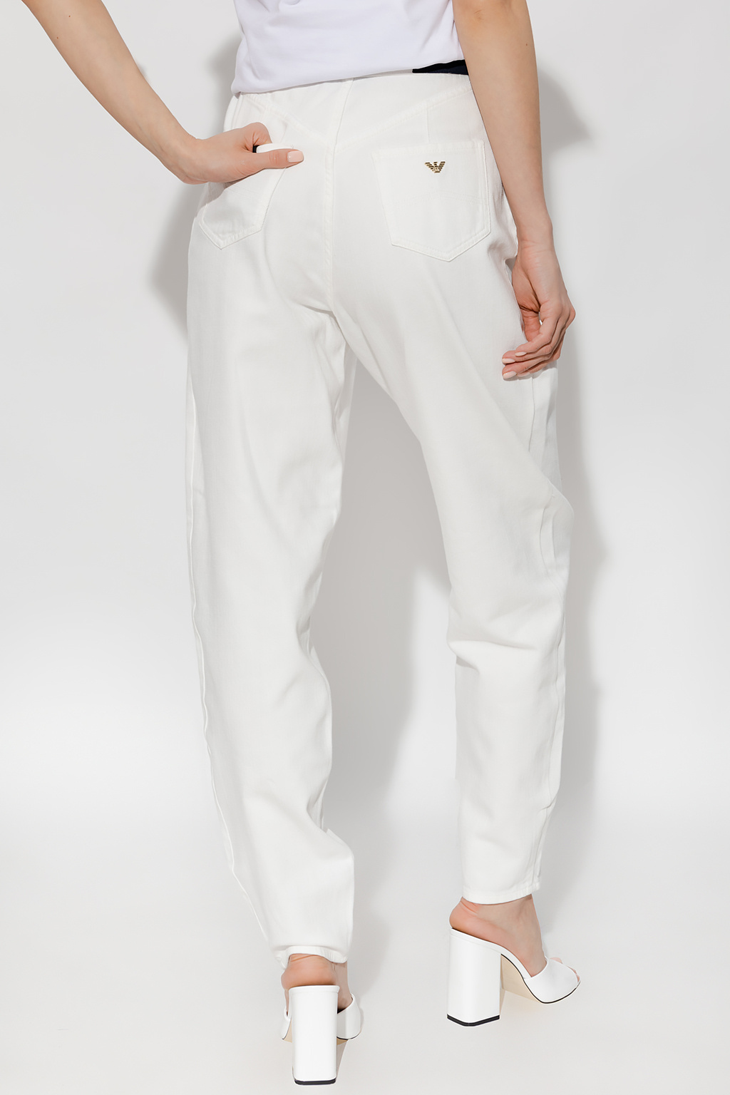 Emporio Armani High-rise Straight Jeans In White