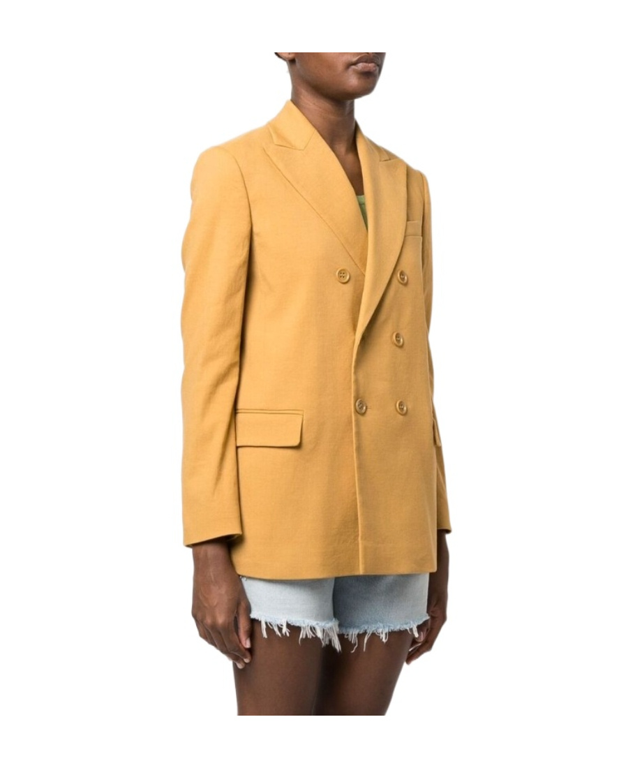 Red Valentino Double-breasted Suit Jacket In Yellow