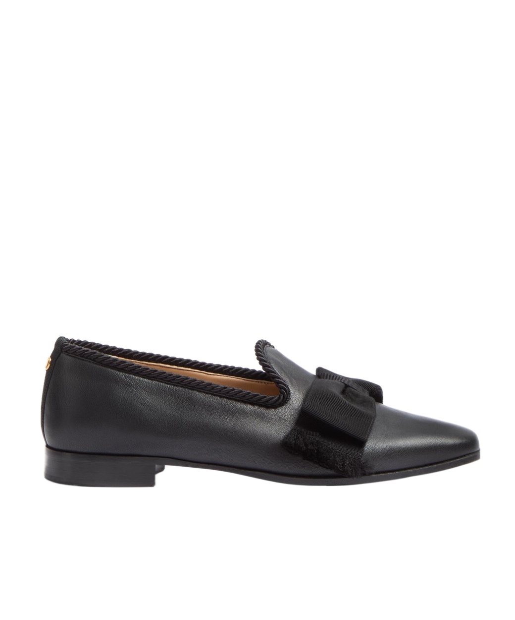 Shop Valentino Fringe Detailed Slip-on Loafers In Black