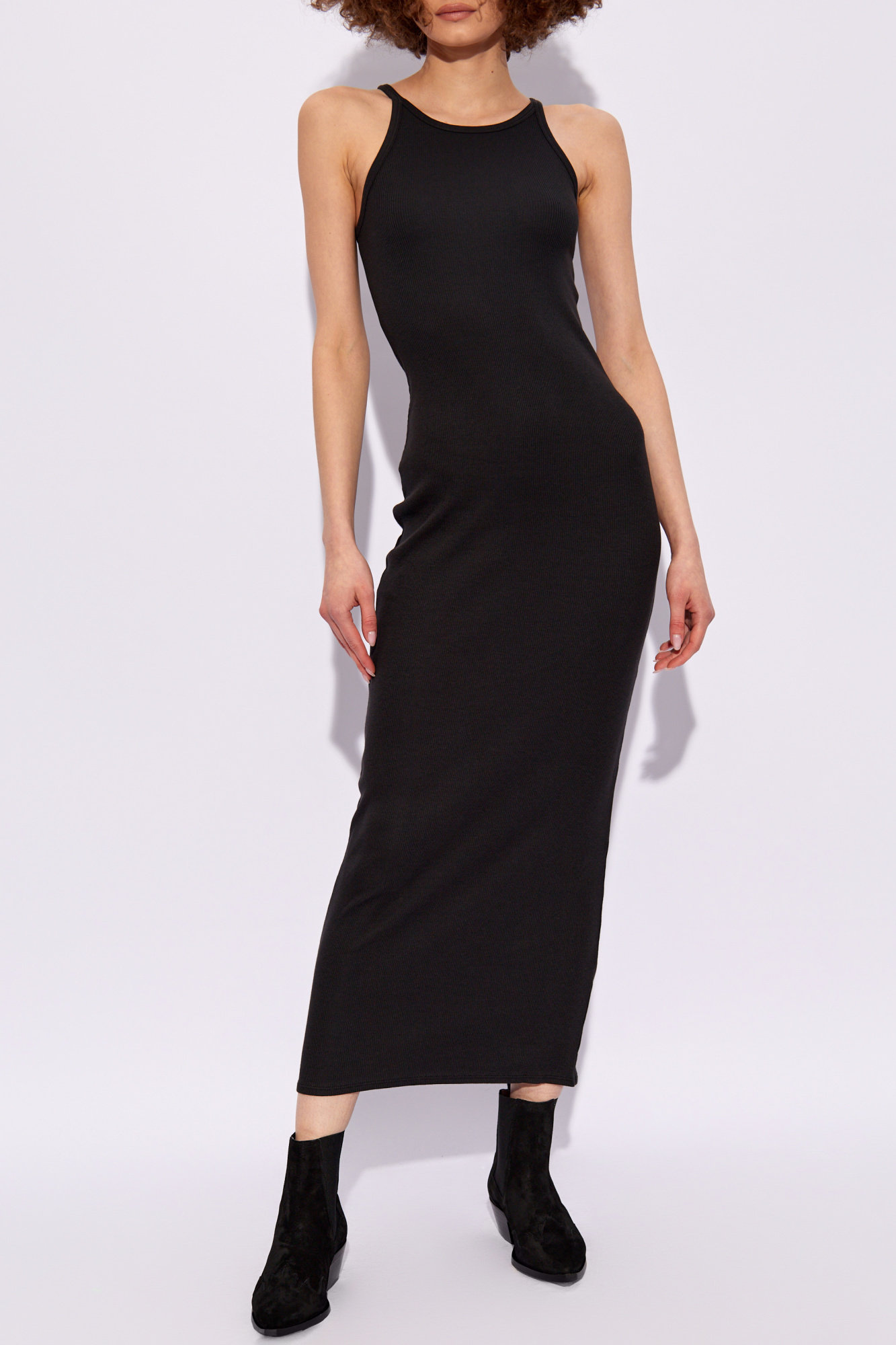 Rag & Bone Women's The Essential Rib-knit String Tank Maxi Dress In Black