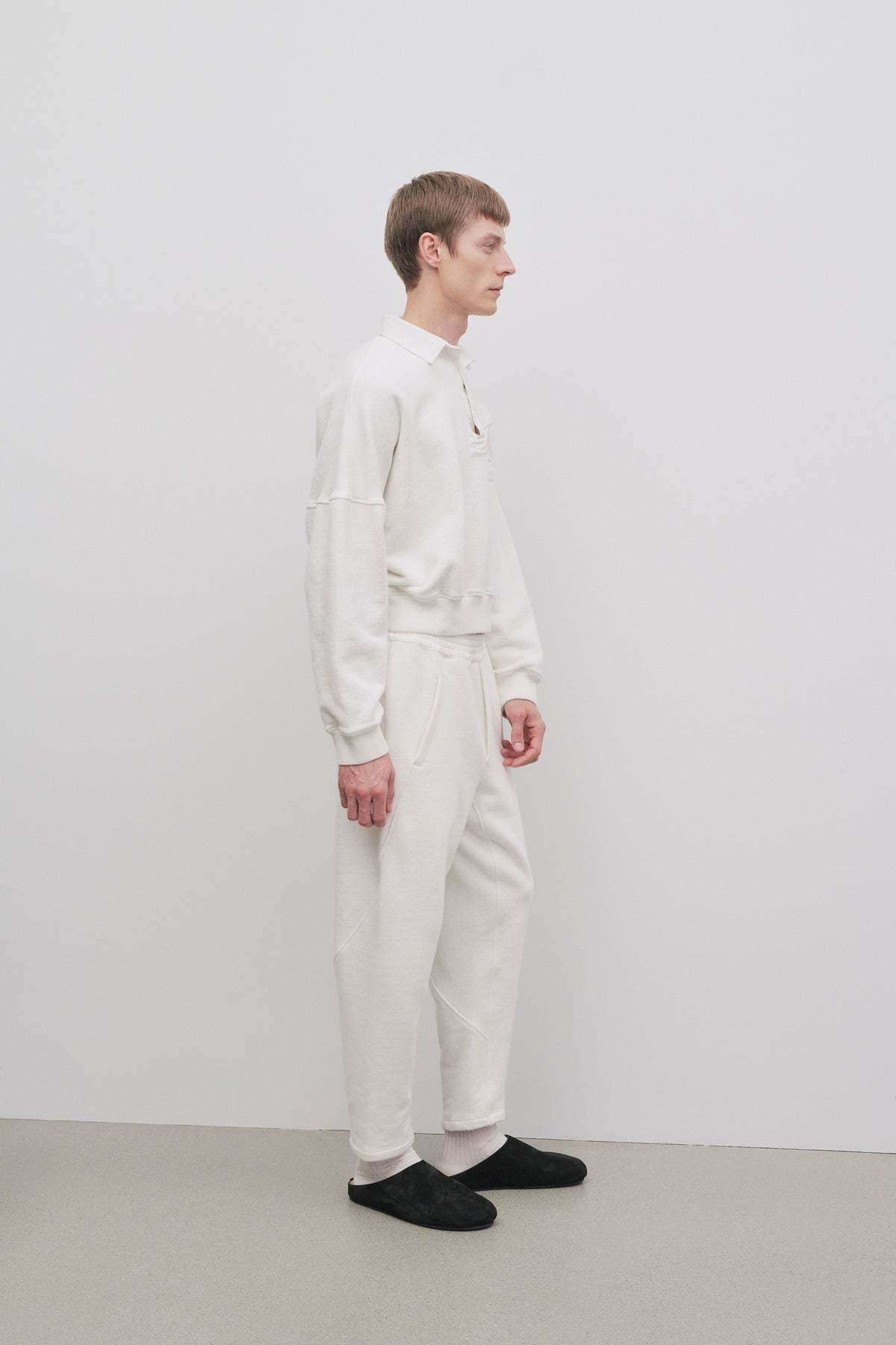 The Row Koa Jersey Tapered Trousers In White