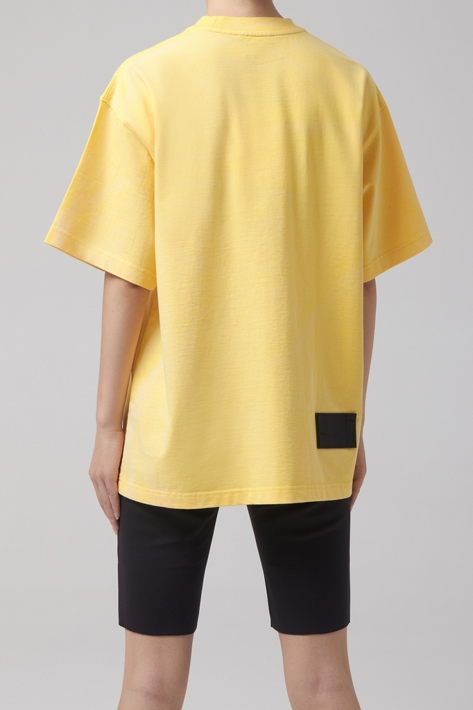 We11 Done Logo-print Cotton T-shirt In Yellow