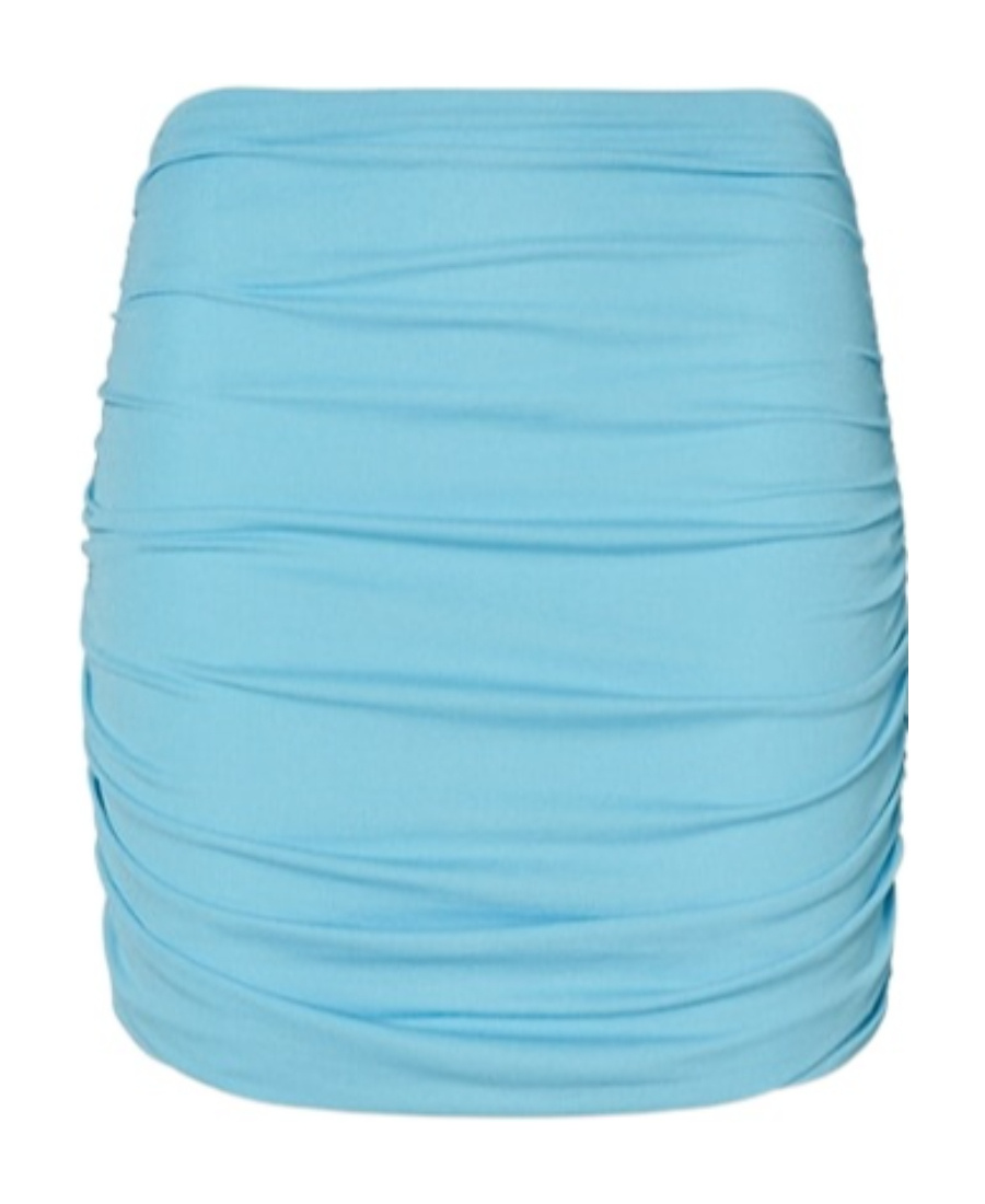 Tory Burch Woman Mini Skirt Sky Blue Size M Viscose In Blue