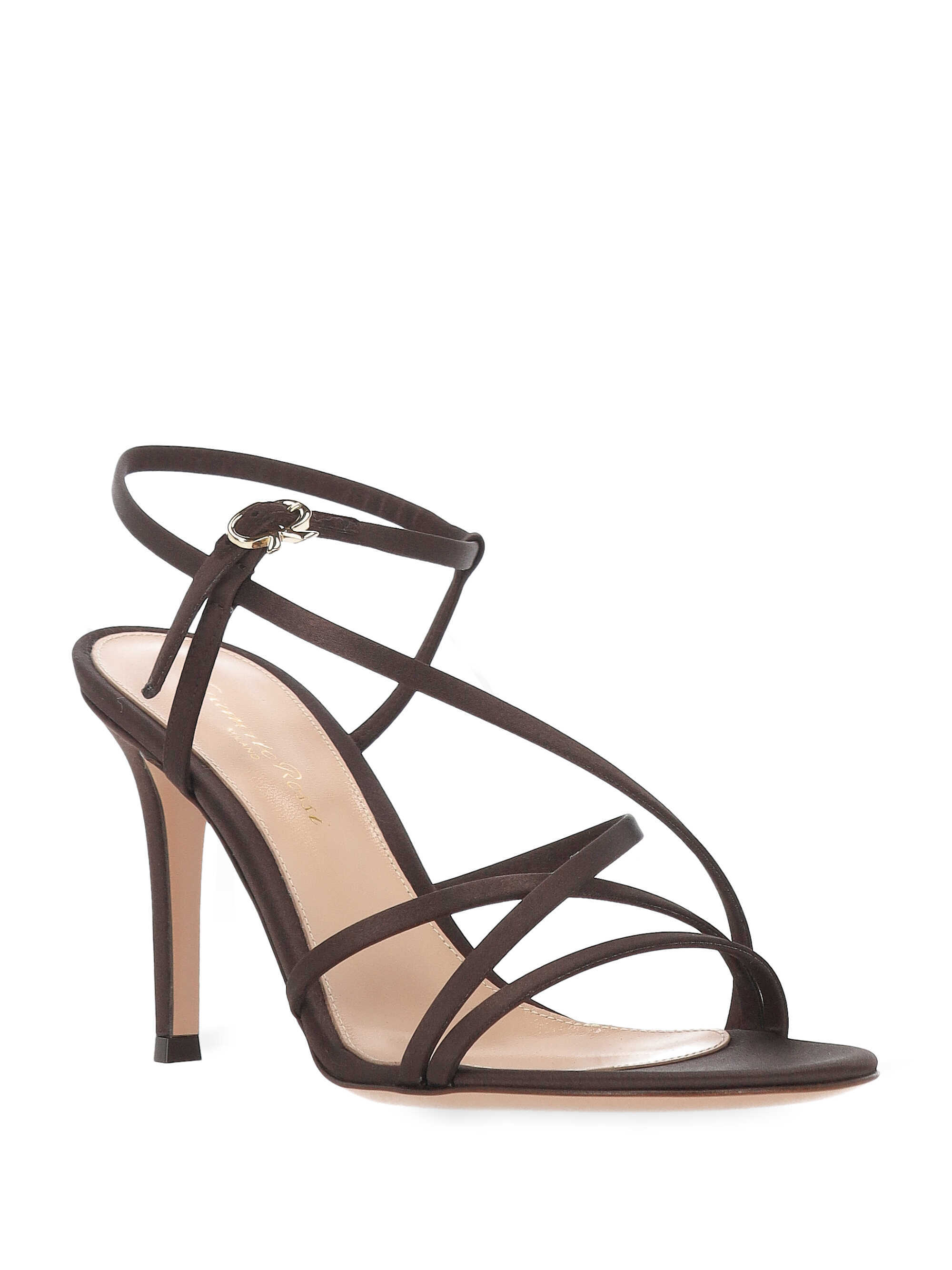 Gianvito Rossi Open Toe Buckled Sandals In Brown