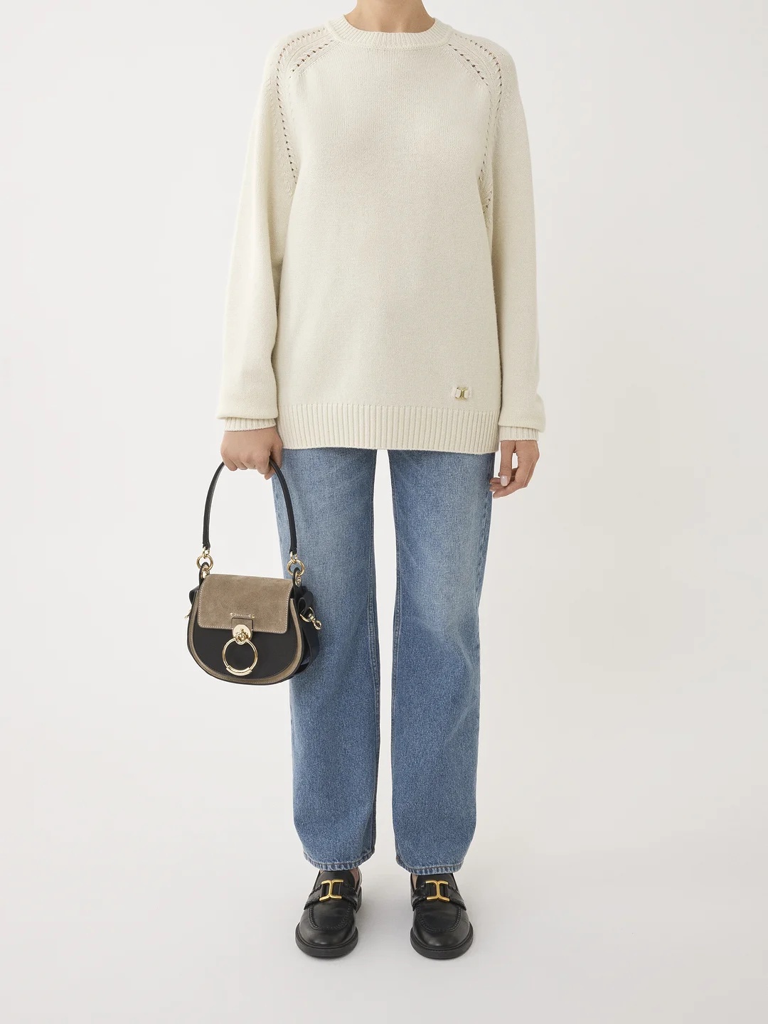 Chloé Tess Small Shoulder Bag In Black