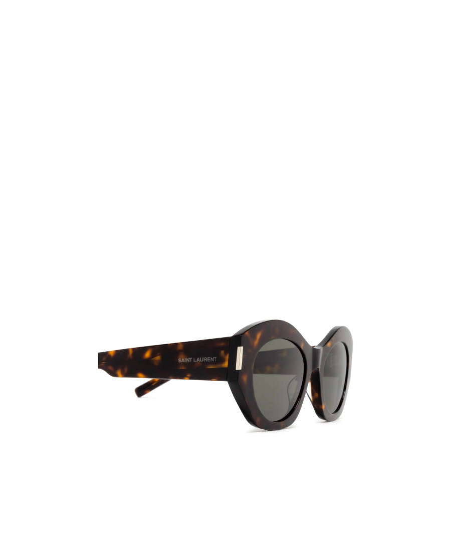 Saint Laurent Sl639 Round-frame Sunglasses In Green