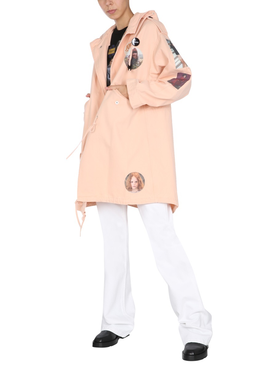 RAF SIMONS PHOTOGRAPH-PRINT HOODED COAT