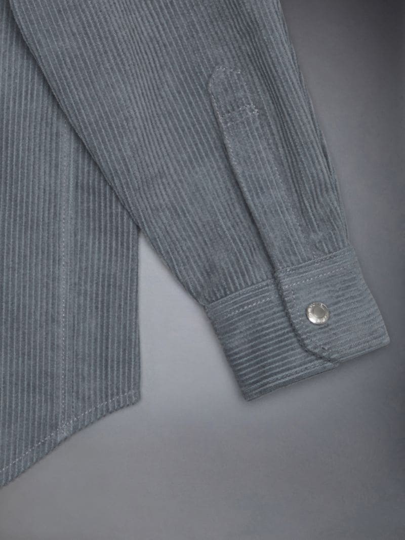 Thom Browne Corduroy Shirt Jacket In Gray