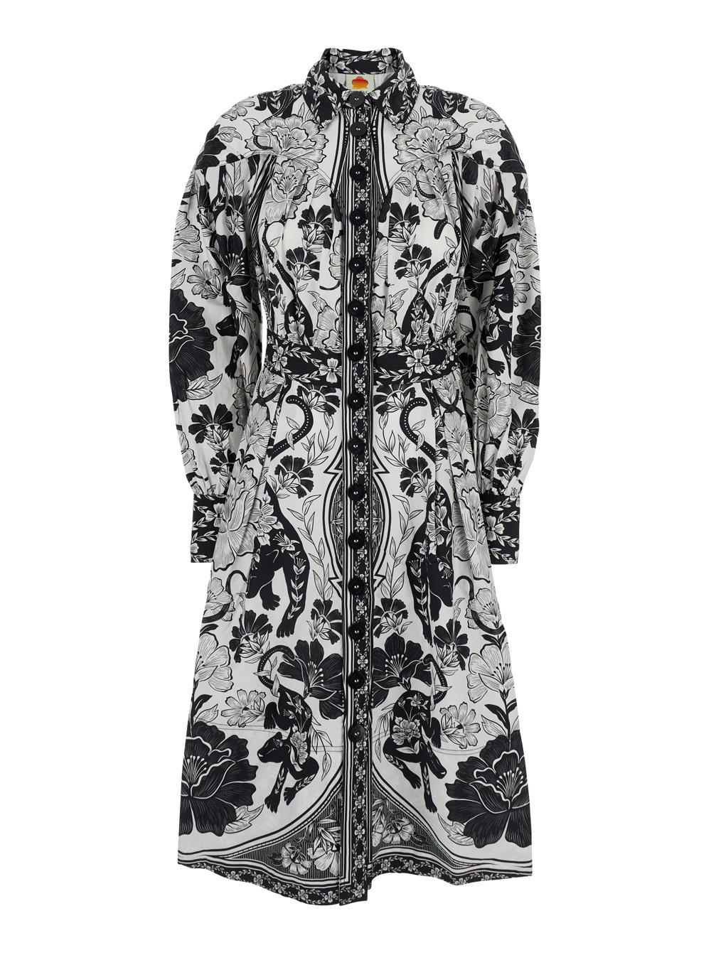 Shop Farm Rio Flower Leopards Midi Dress