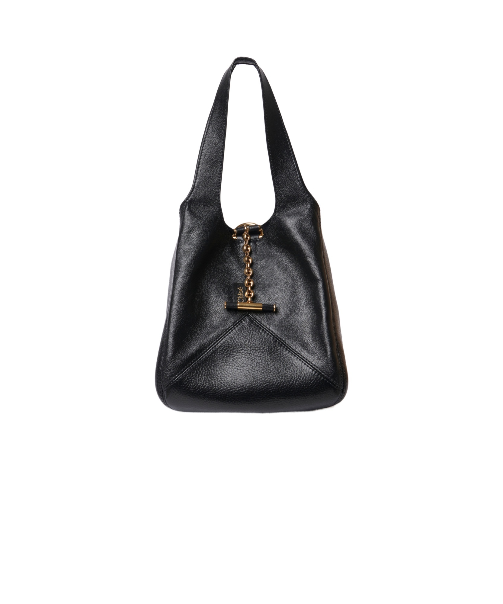 Chloé Balloon Small Grained Leather Bag In Black