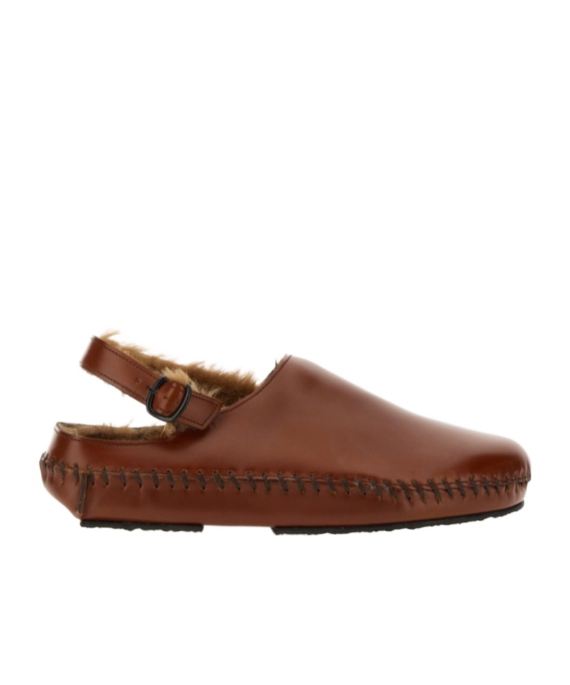 Hereu Slingback Cargol Shearling In Brown