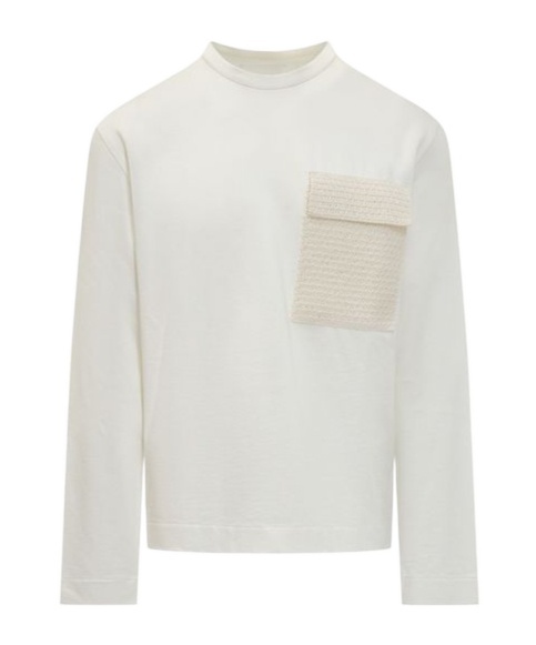 Jil Sander Long Sleeve Sweater In White