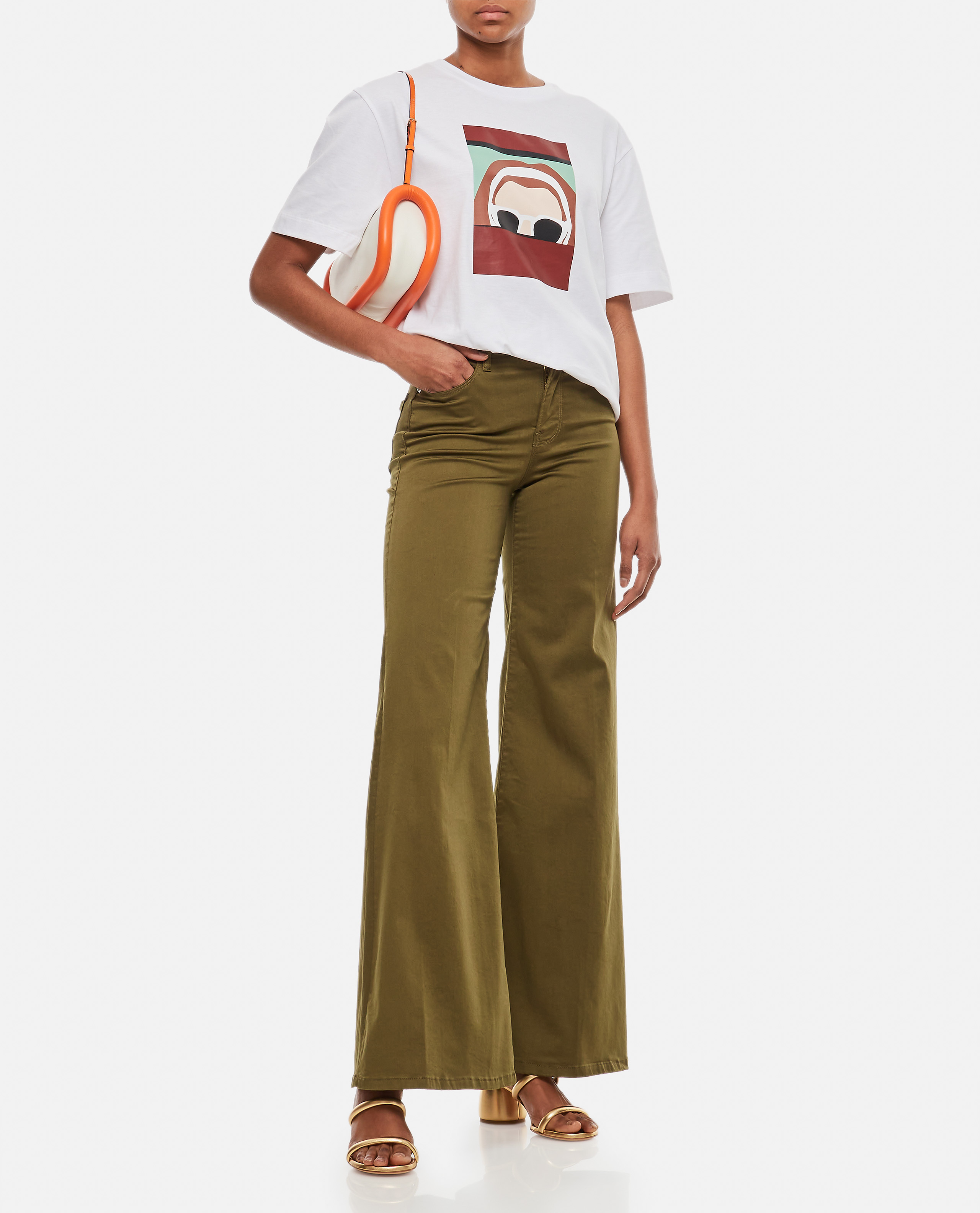 Shop Frame Le Pixie Palazzo Wide-leg Jeans In Green